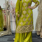 Kiran - Sheesha Sharara Set - green - Mehndi outfit - Party wear - W