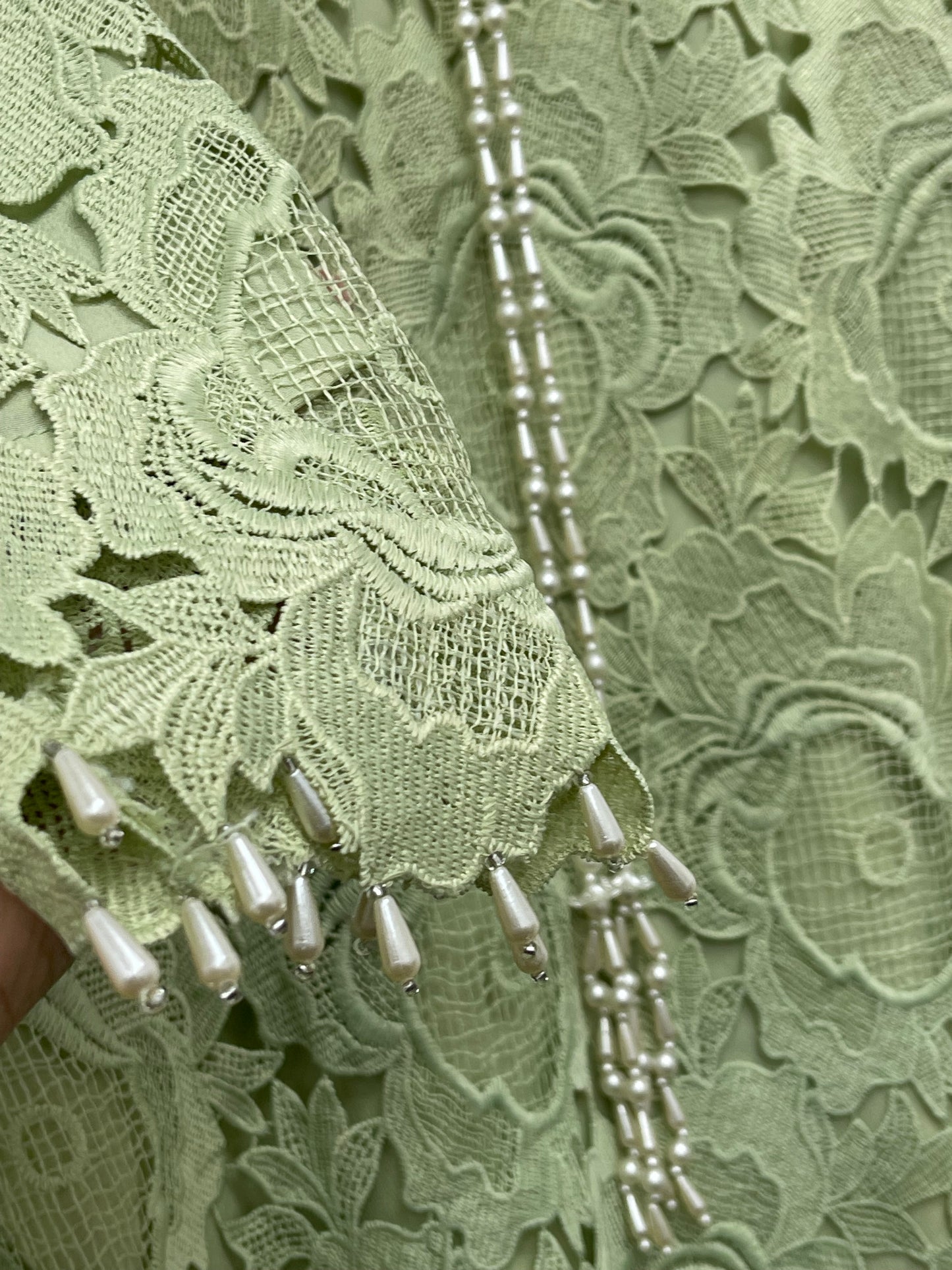 Lacy Crochet - diya - Green - dia