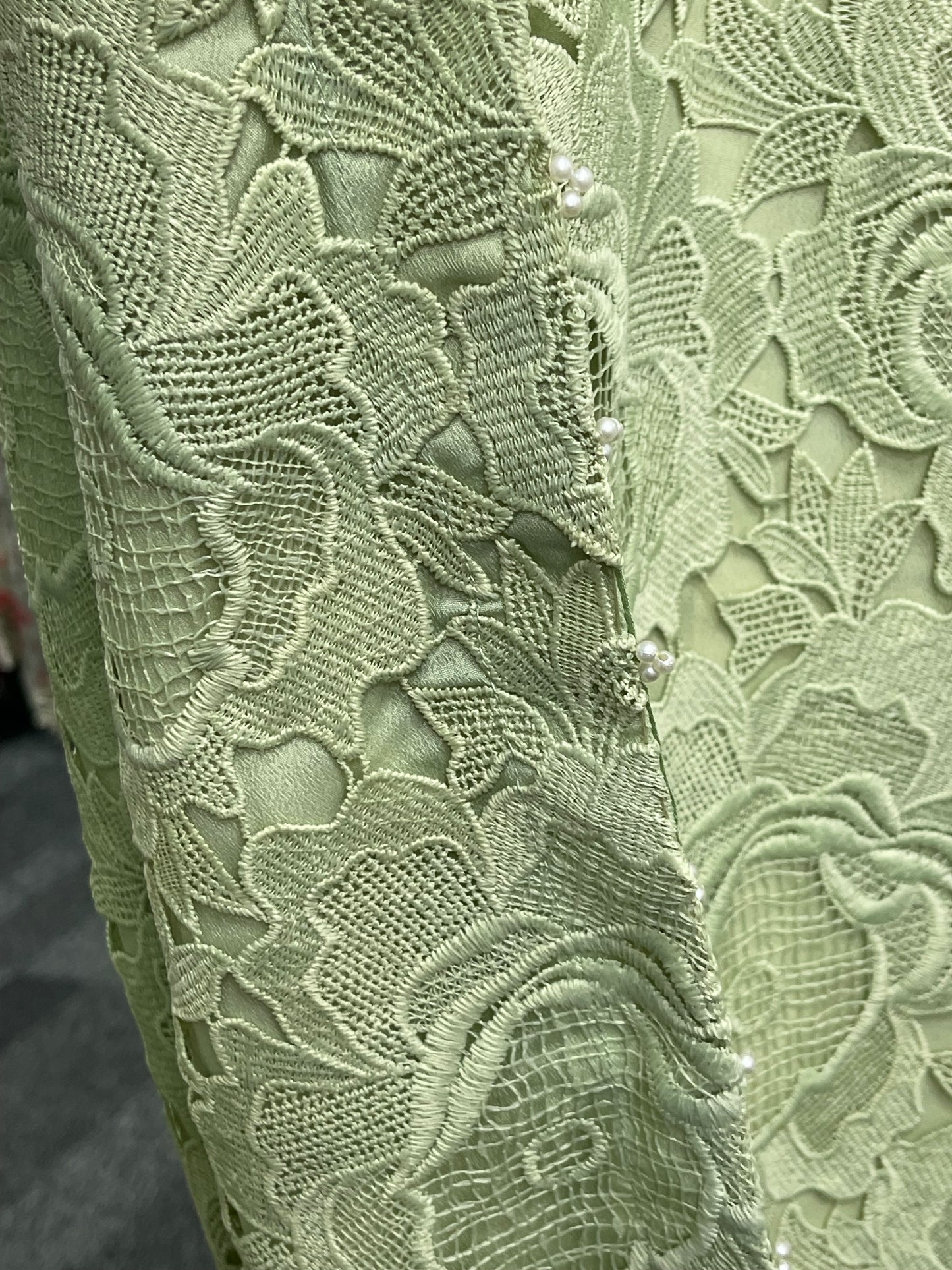 Lacy Crochet - diya - Green - dia