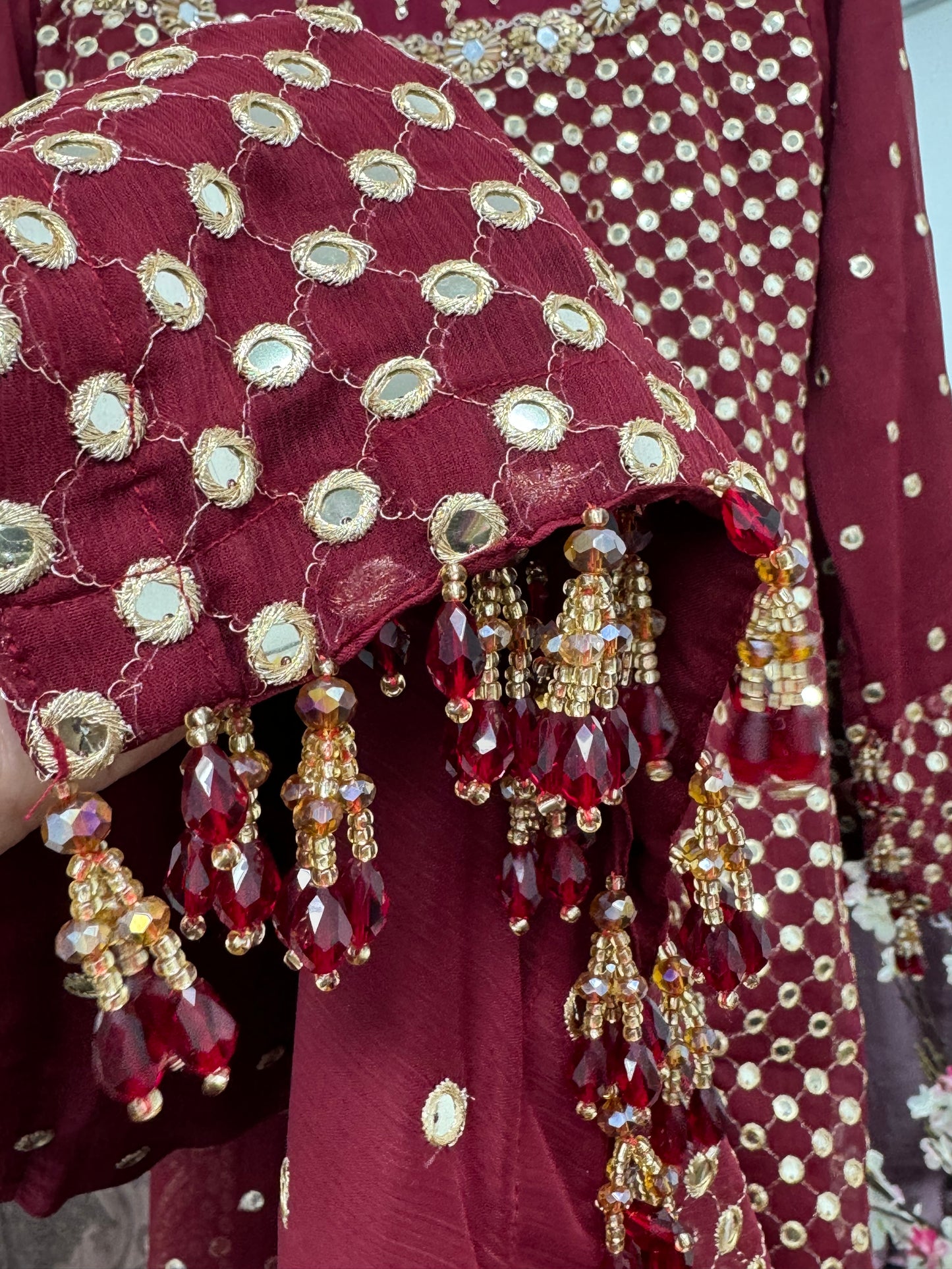 Rim Jhim -  Maroon - D