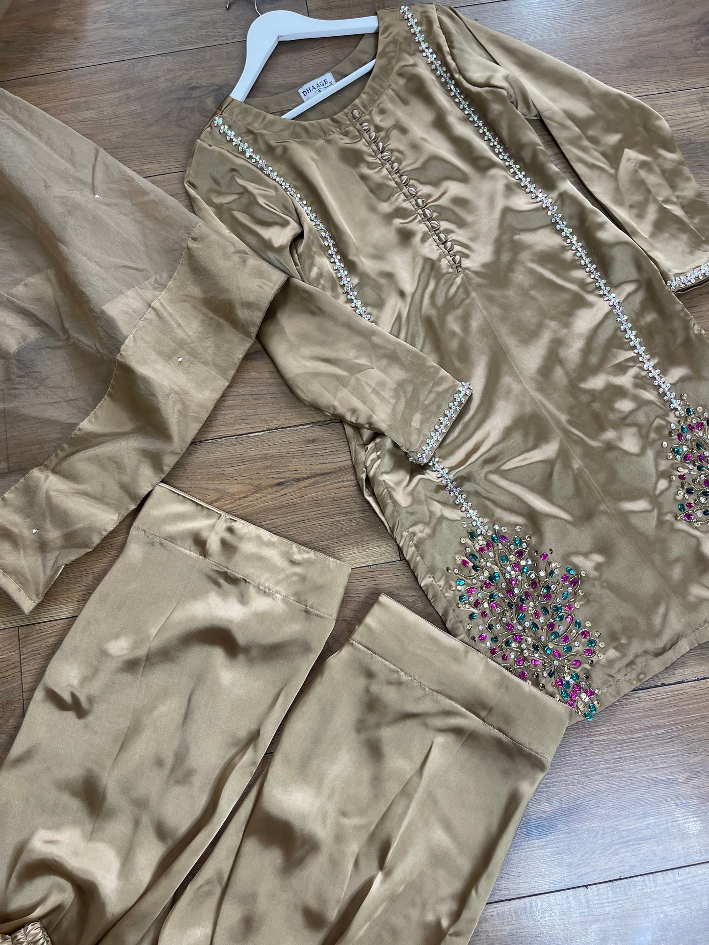 Morni - Farshi shalwar - Coffee - Black - Farshe -