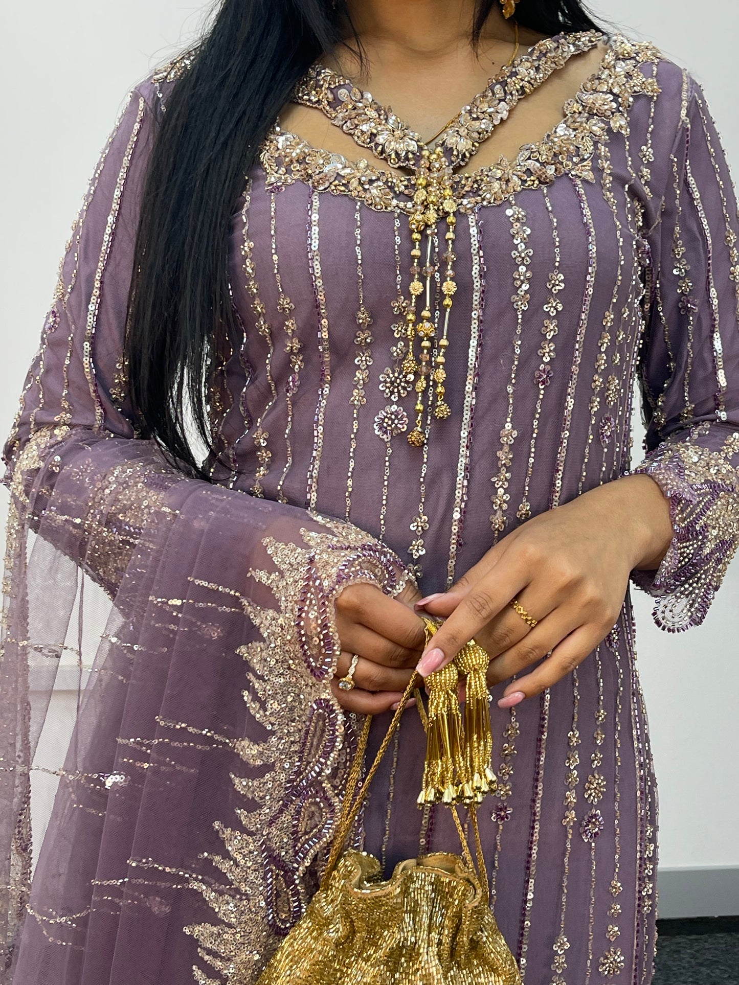 Payal - Cutdana Net - Lilac purple - G