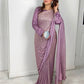 Tara Sitara - Ombre lilac pink sari - V