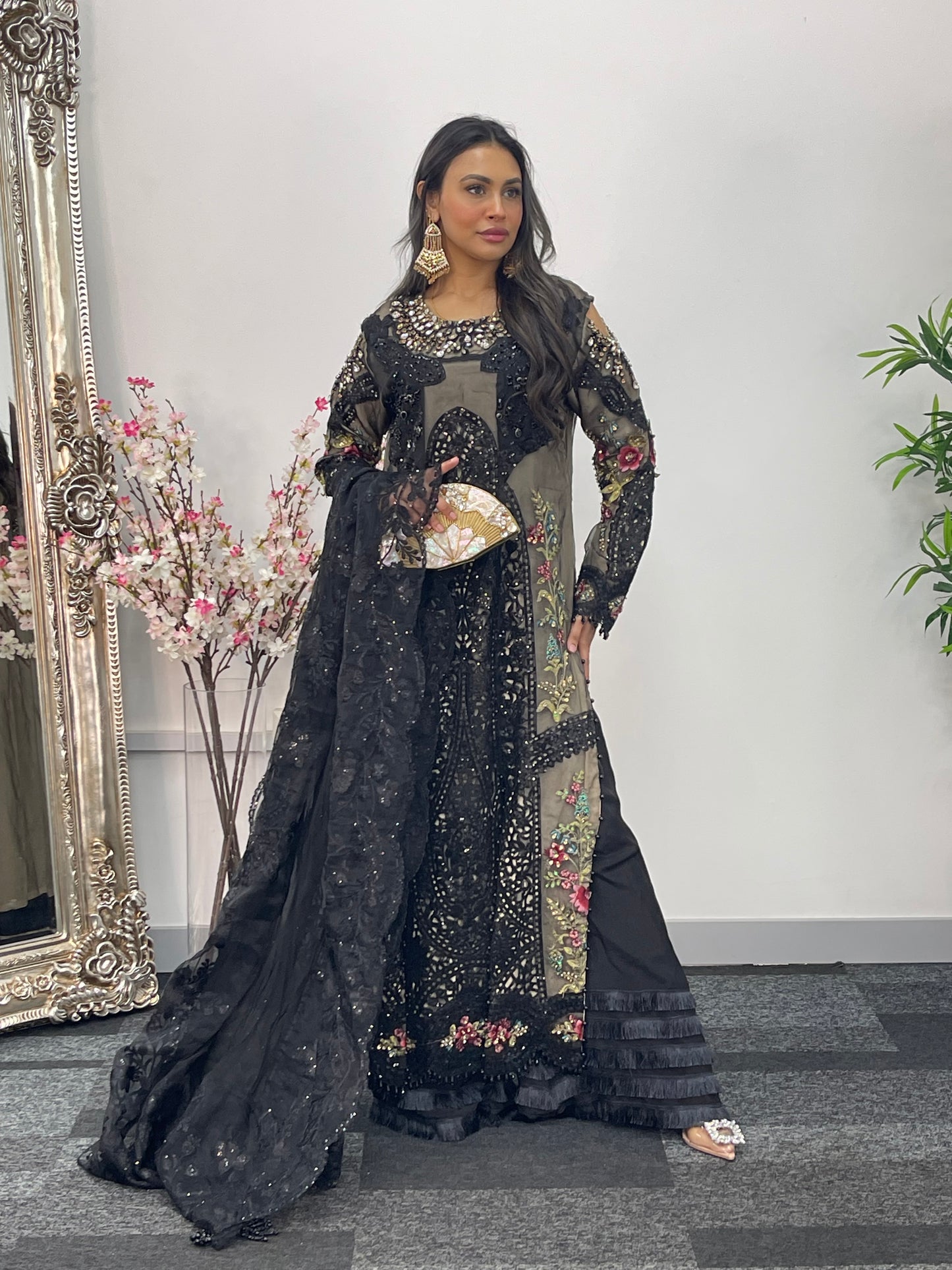 Nagin - Maria B Inspired Embroidered - Black - R