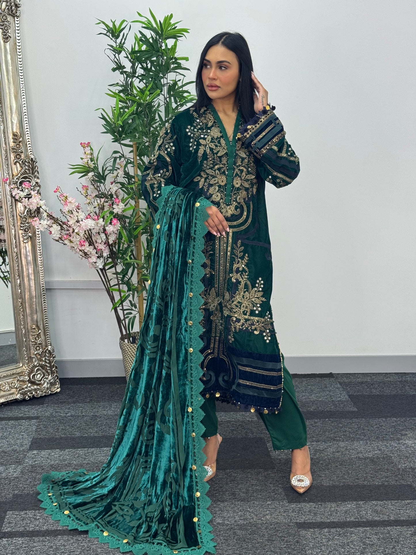 Maria B Luxury Velvet - Green