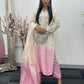 (Pre Order 3/4 Weeks)“Gulaabi” Luxury Outfit - Ombre Pink & Ivory