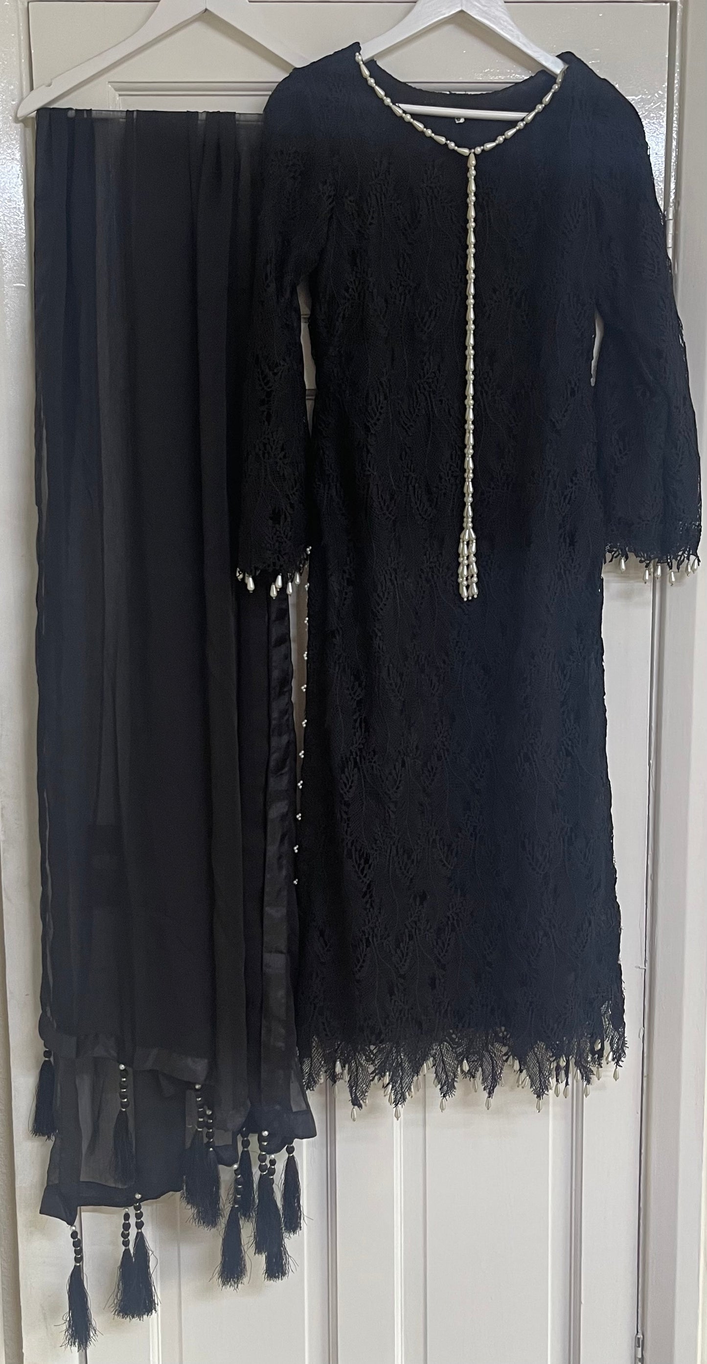 Black Patta- Lace Crochet -Kala Pata - T