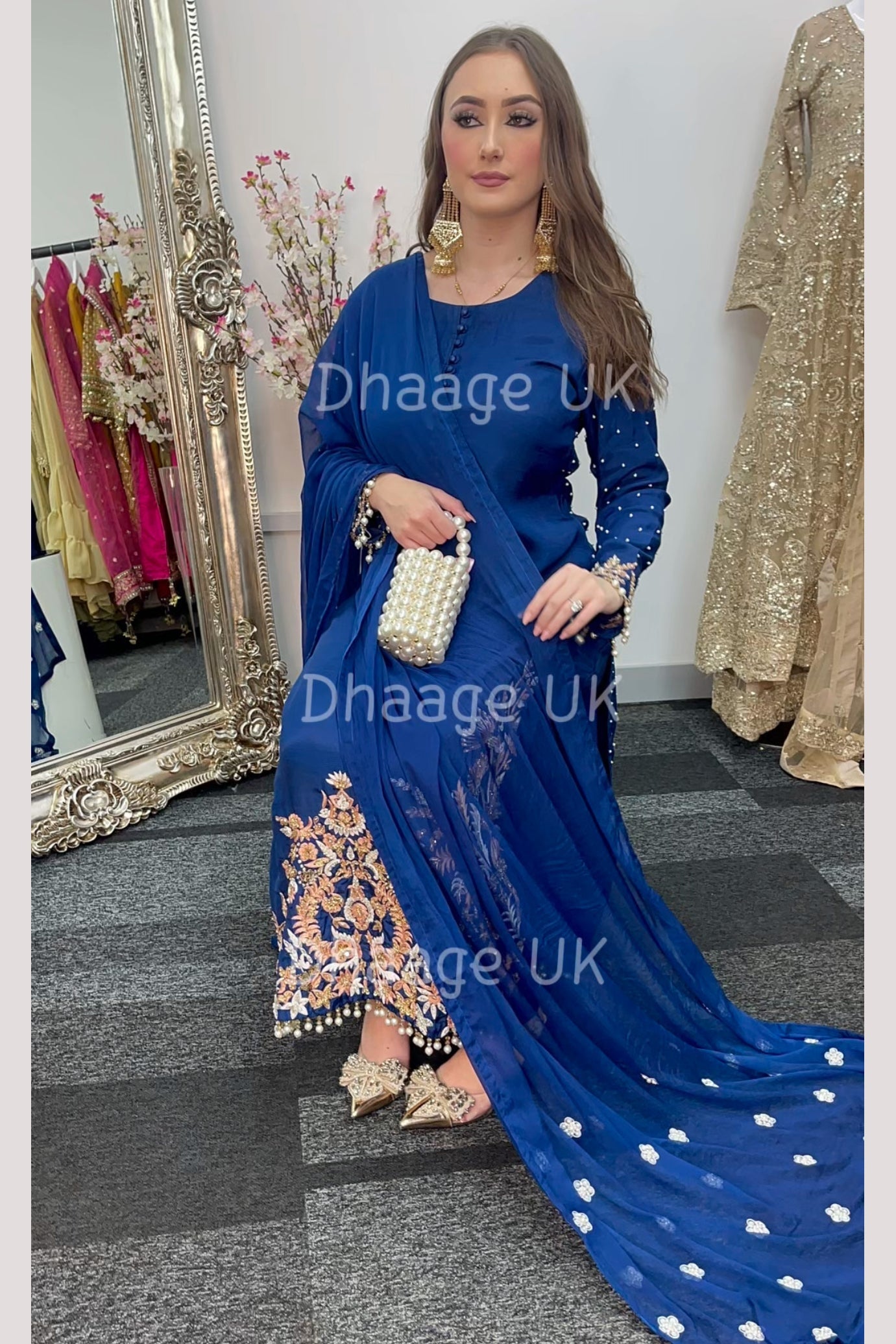 (Pre Order 4 Weeks) “Amber” Luxury Outfit - Blue -