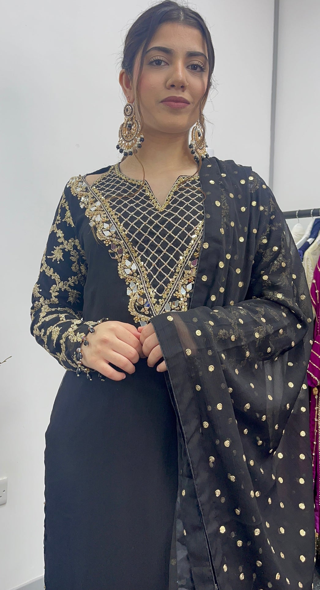 Afsana -  Hand Work - Party Wear - Black