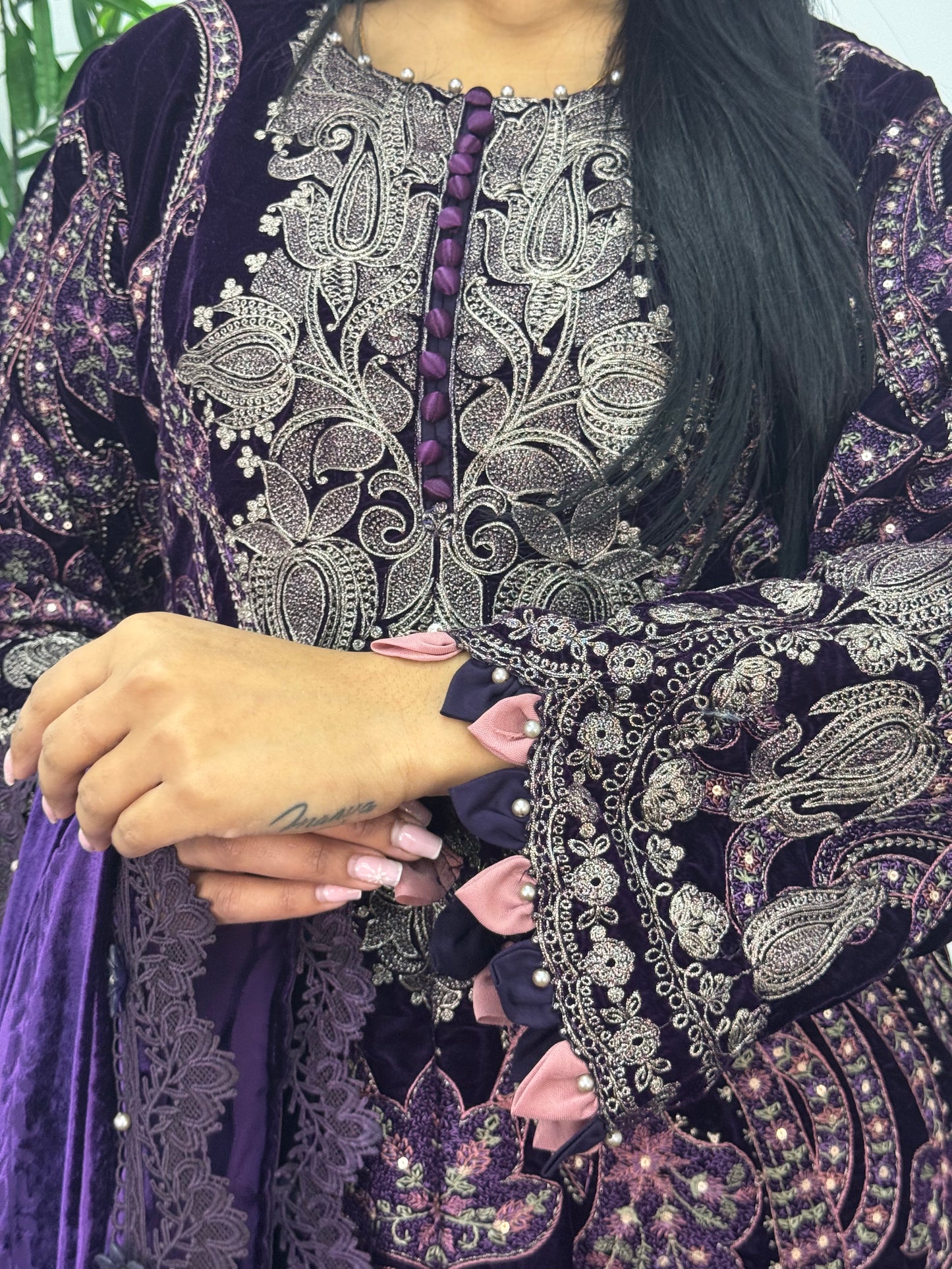 Maria B Luxury Velvet - Purple