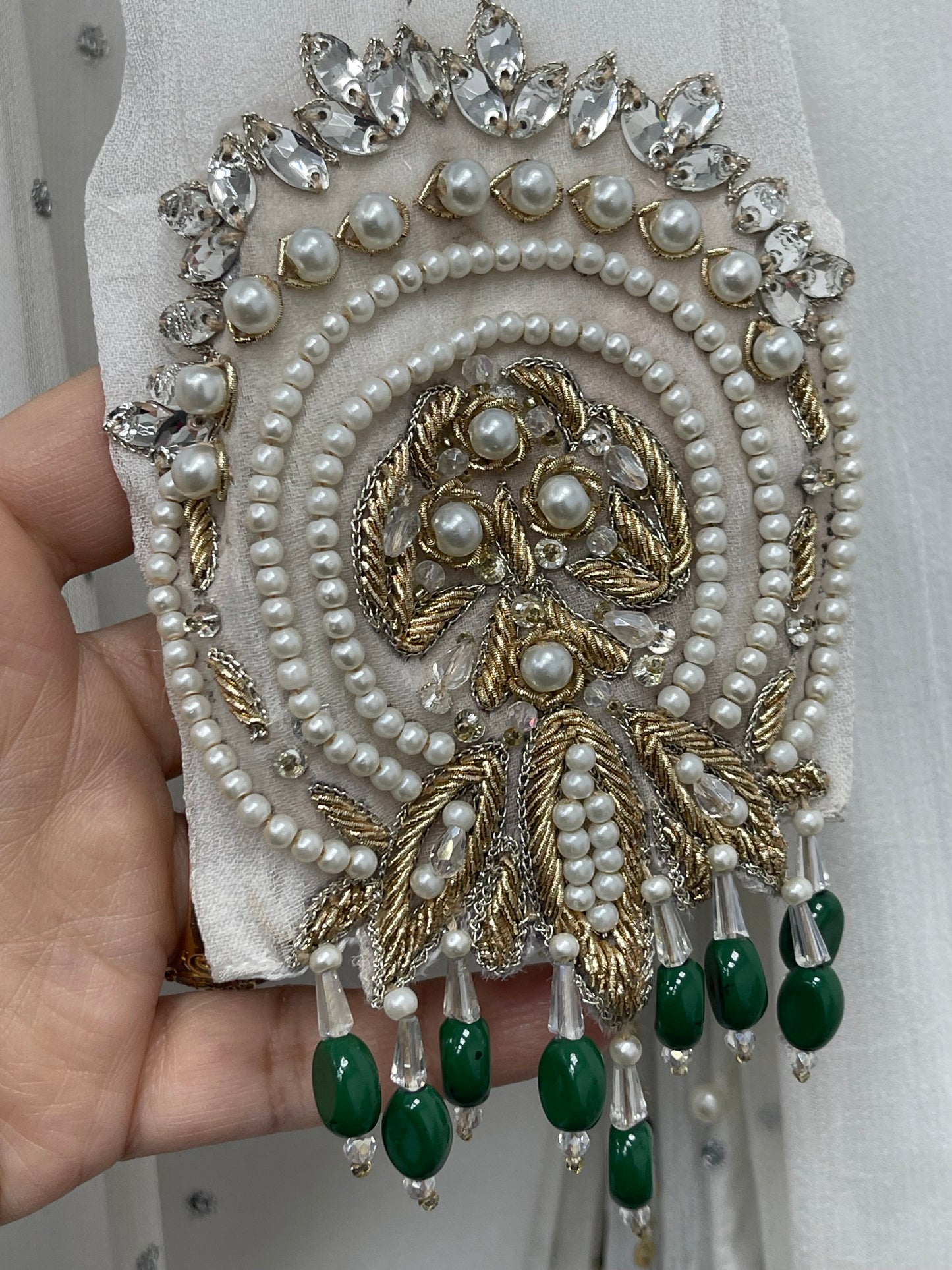 Laila - Chiffon Party Wear - Red - Green - Wedding Dress - T