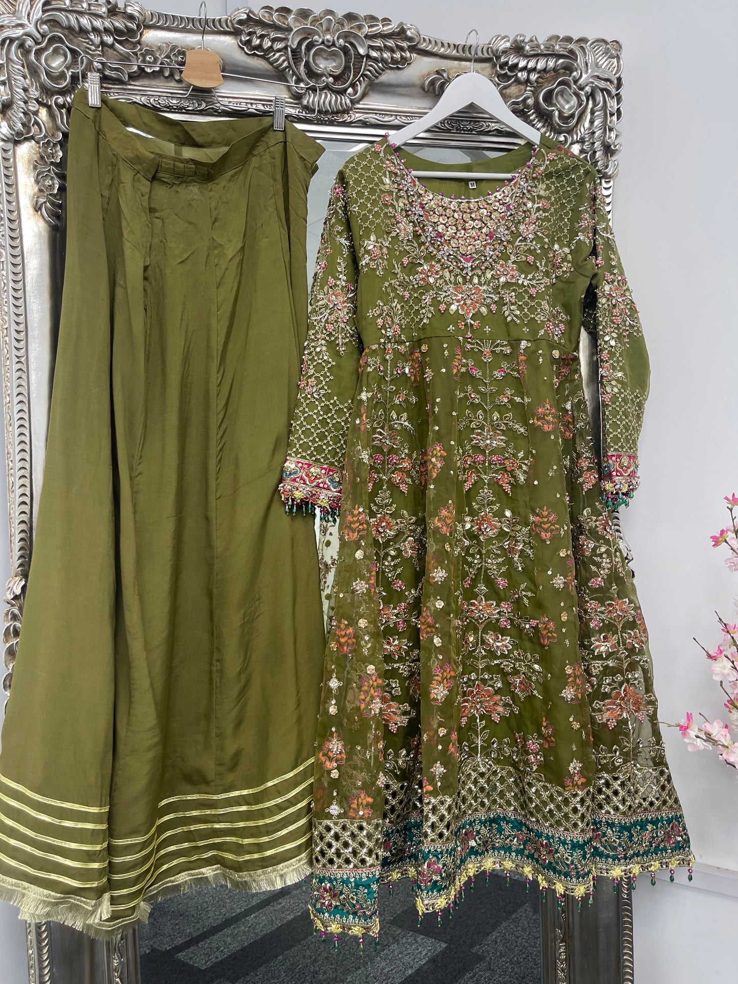 Mehndi - Maria B Inspired Maxi Lehnga -