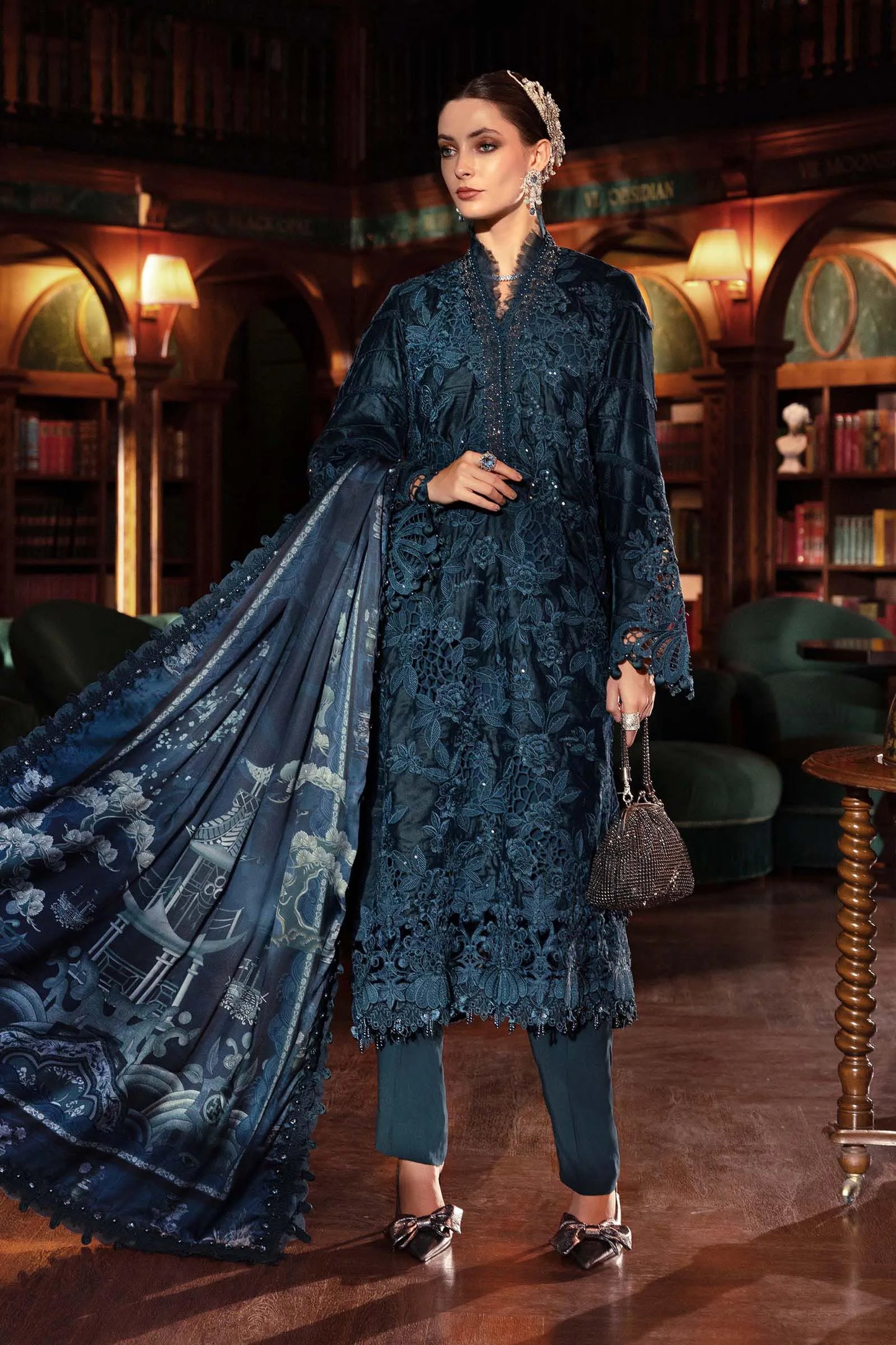 Maria B Luxury Velvet - Teal