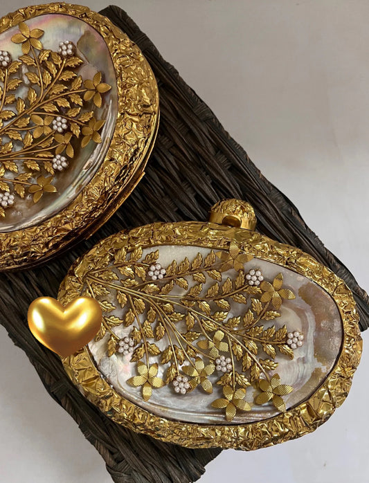 Mahi - luxury Gold Clutch