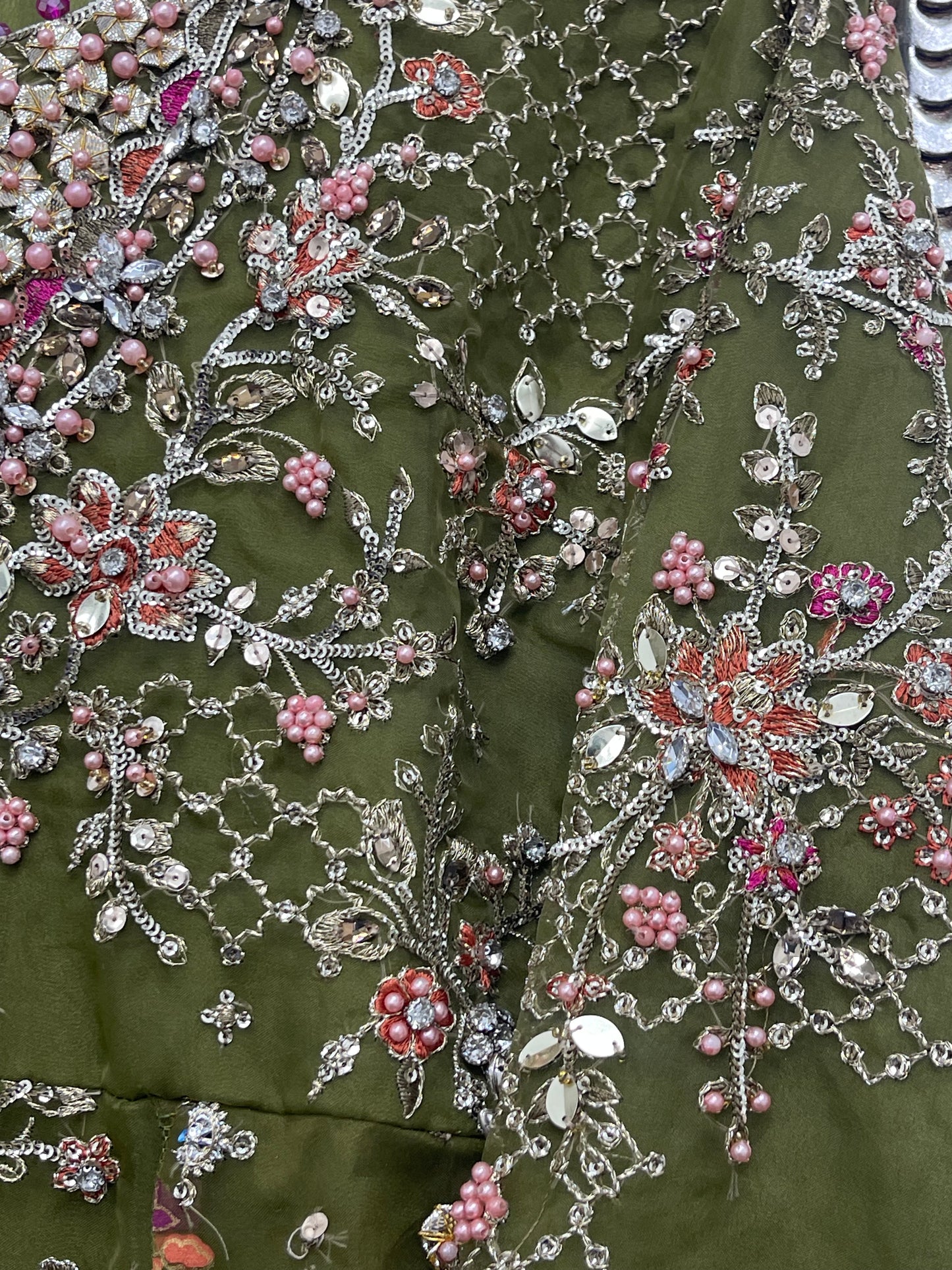 Mehndi - Maria B Inspired Maxi Lehnga -