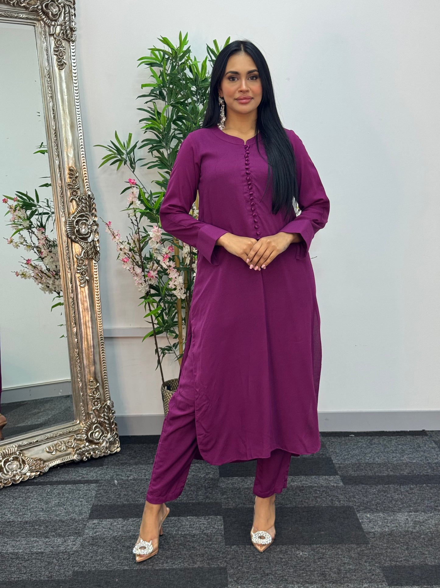 Basic Karandi - Winter Co-Ord - Magenta