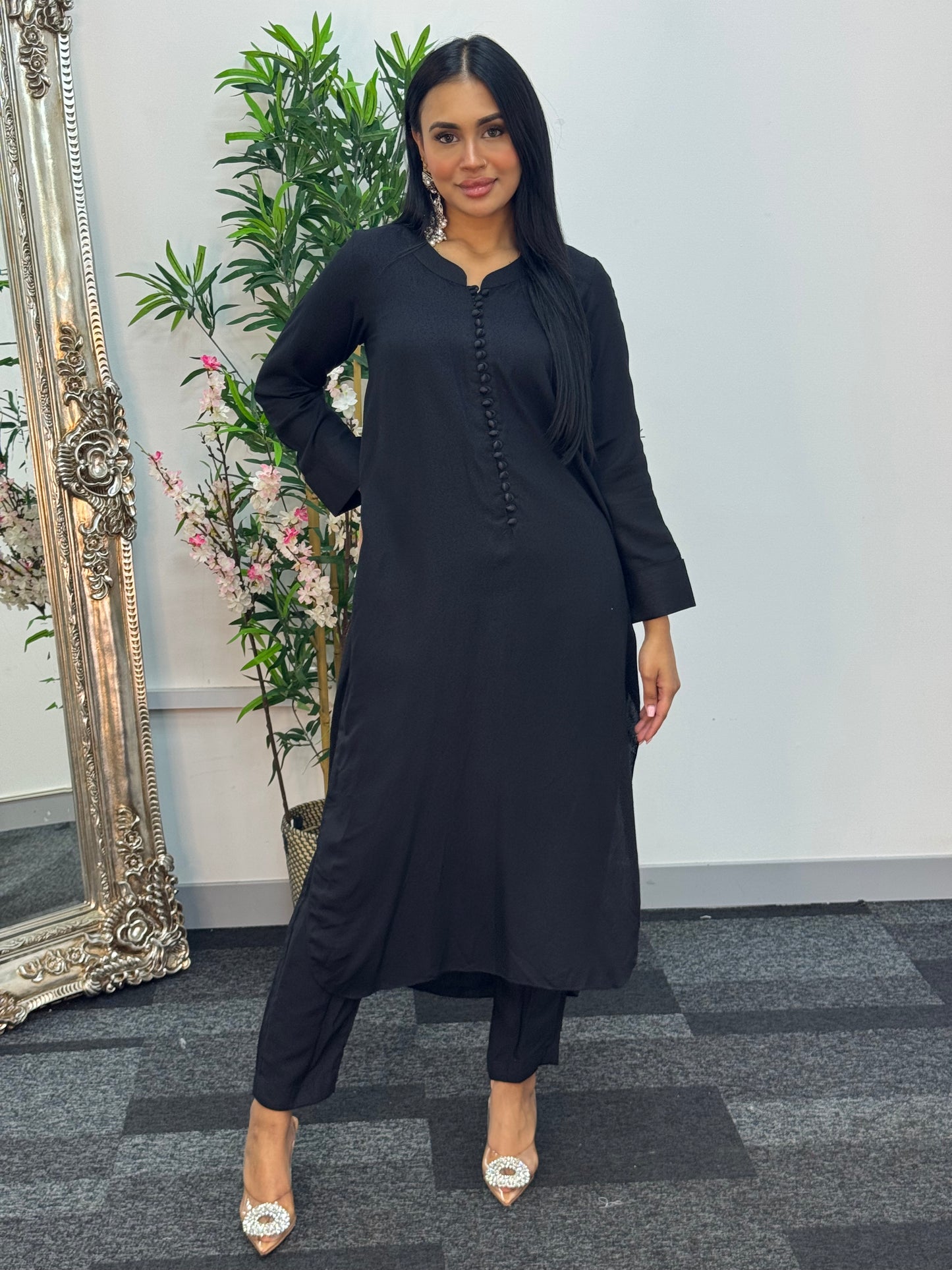 Basic Karandi - Winter Co-Ord - Black