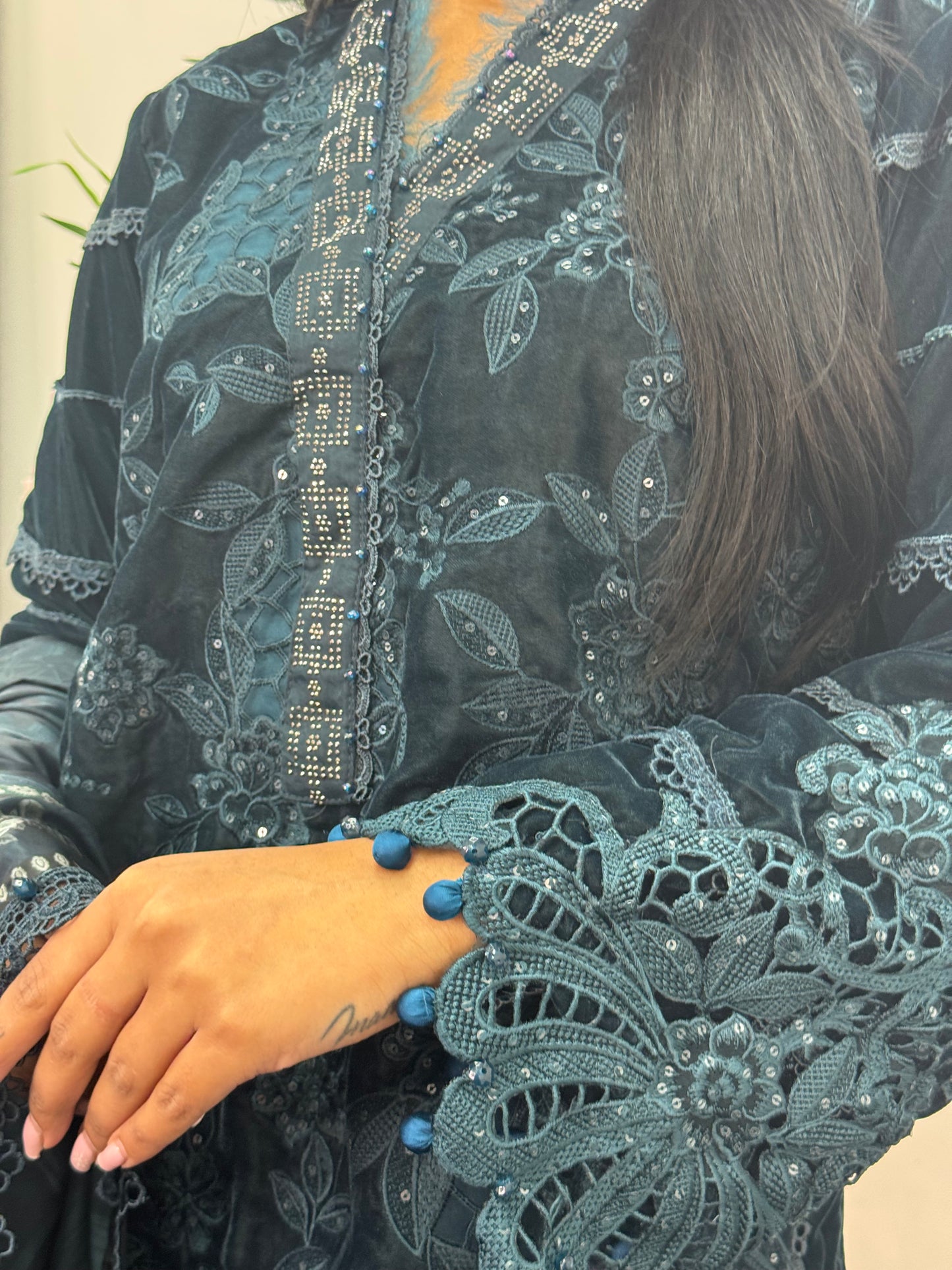 Maria B Luxury Velvet - Teal