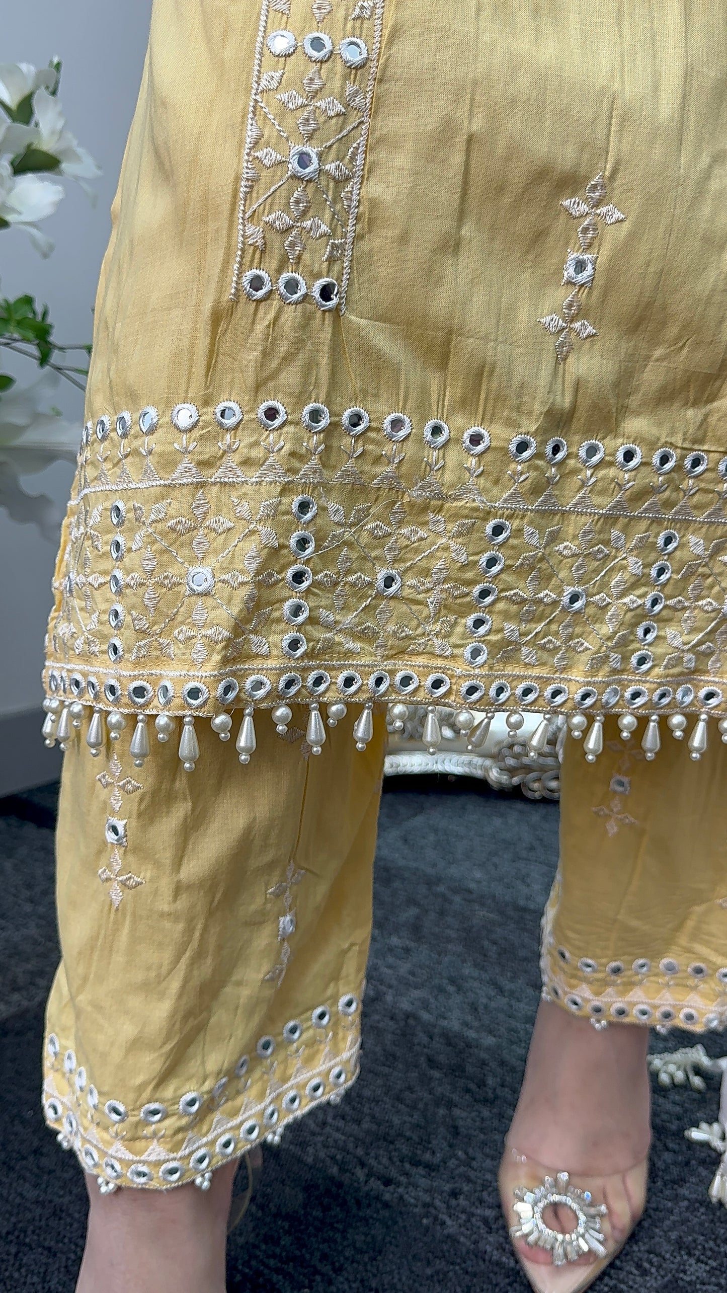 Chashni - Embriodered Lawn - yellow