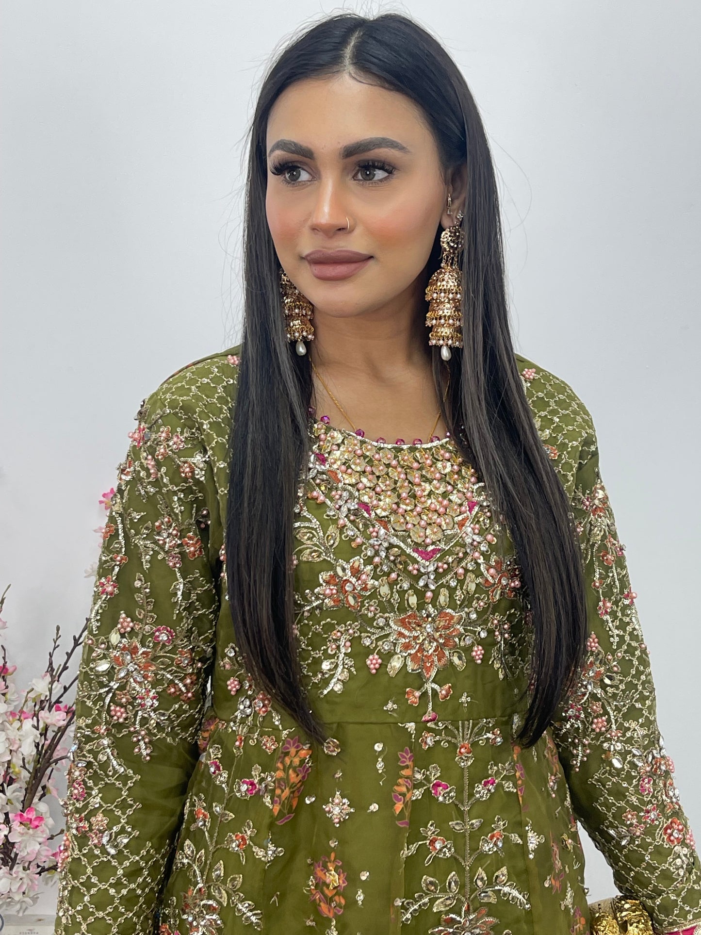 Mehndi - Maria B Inspired Maxi Lehnga -