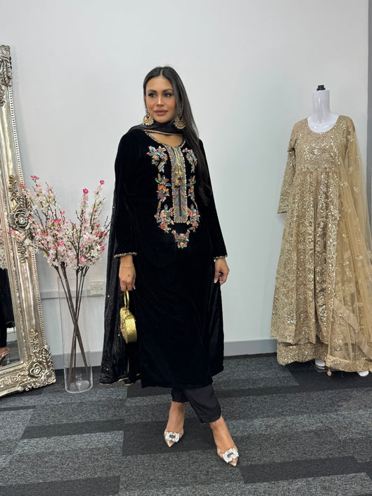 Shadmani - Black Velvet Pret -