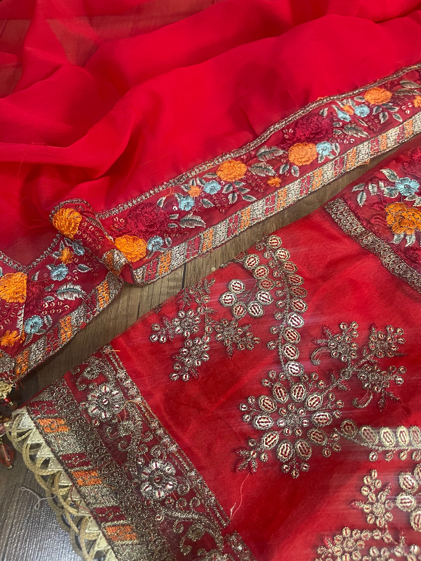 Maria B Inspired - Red _ Chiffon