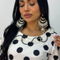 Maria B Lawn Mprints - Polka Dots -  Black