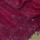 Tara - Korean Silk Cut Dana - Party Wear - CutWork - Maroon - taara