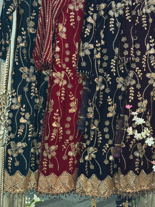 Zeba - Cutdana Velvet- Navy