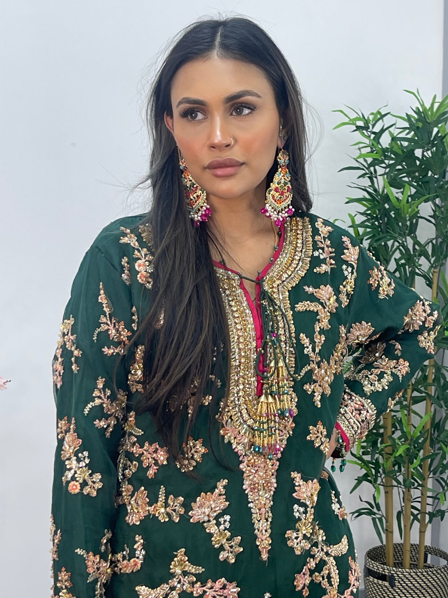 pakistani traditional dress | Rehar Nagar- Green - I