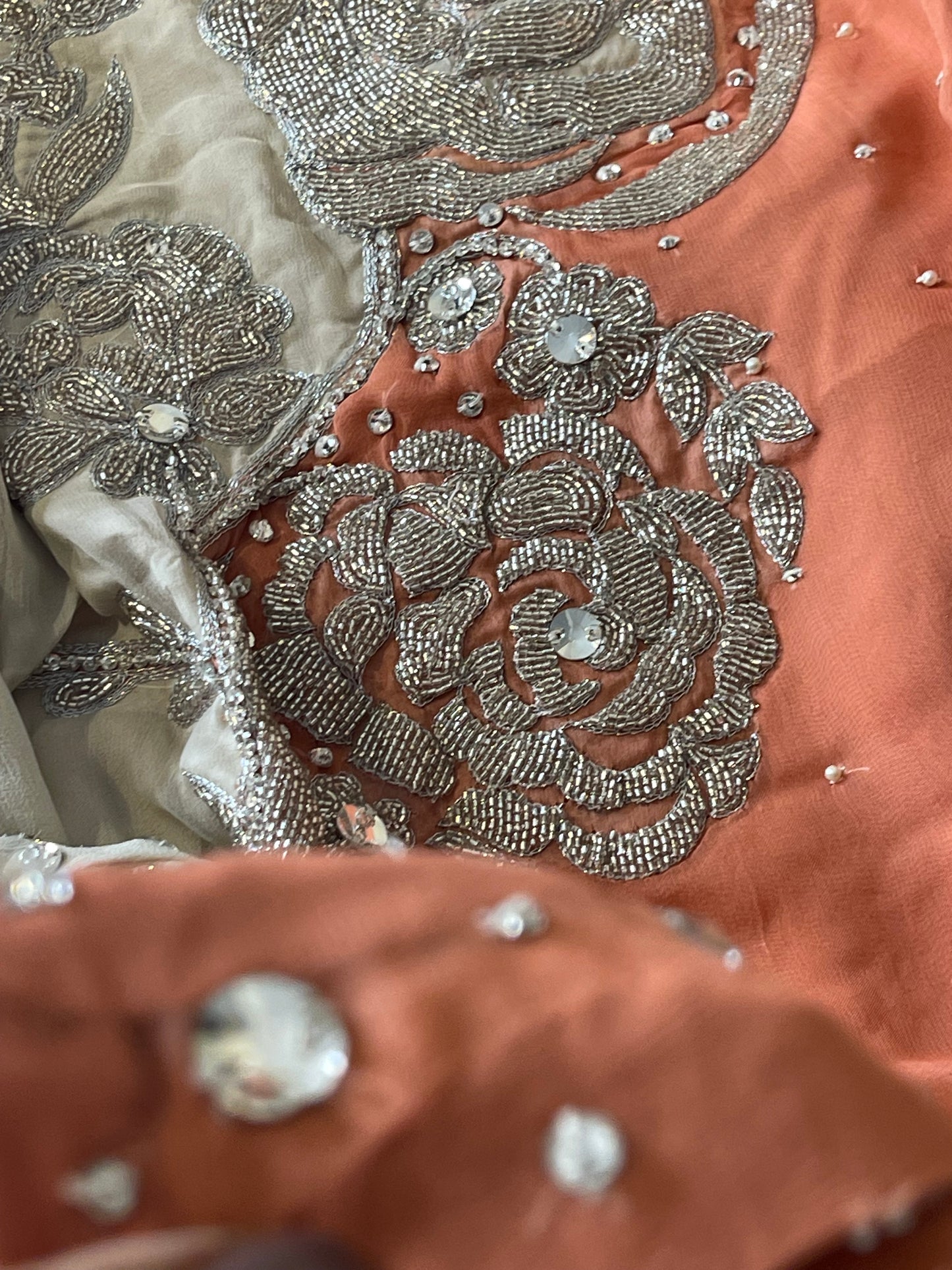 “Nageena” - Party Wear - Peach - Ivory - Nagina - R