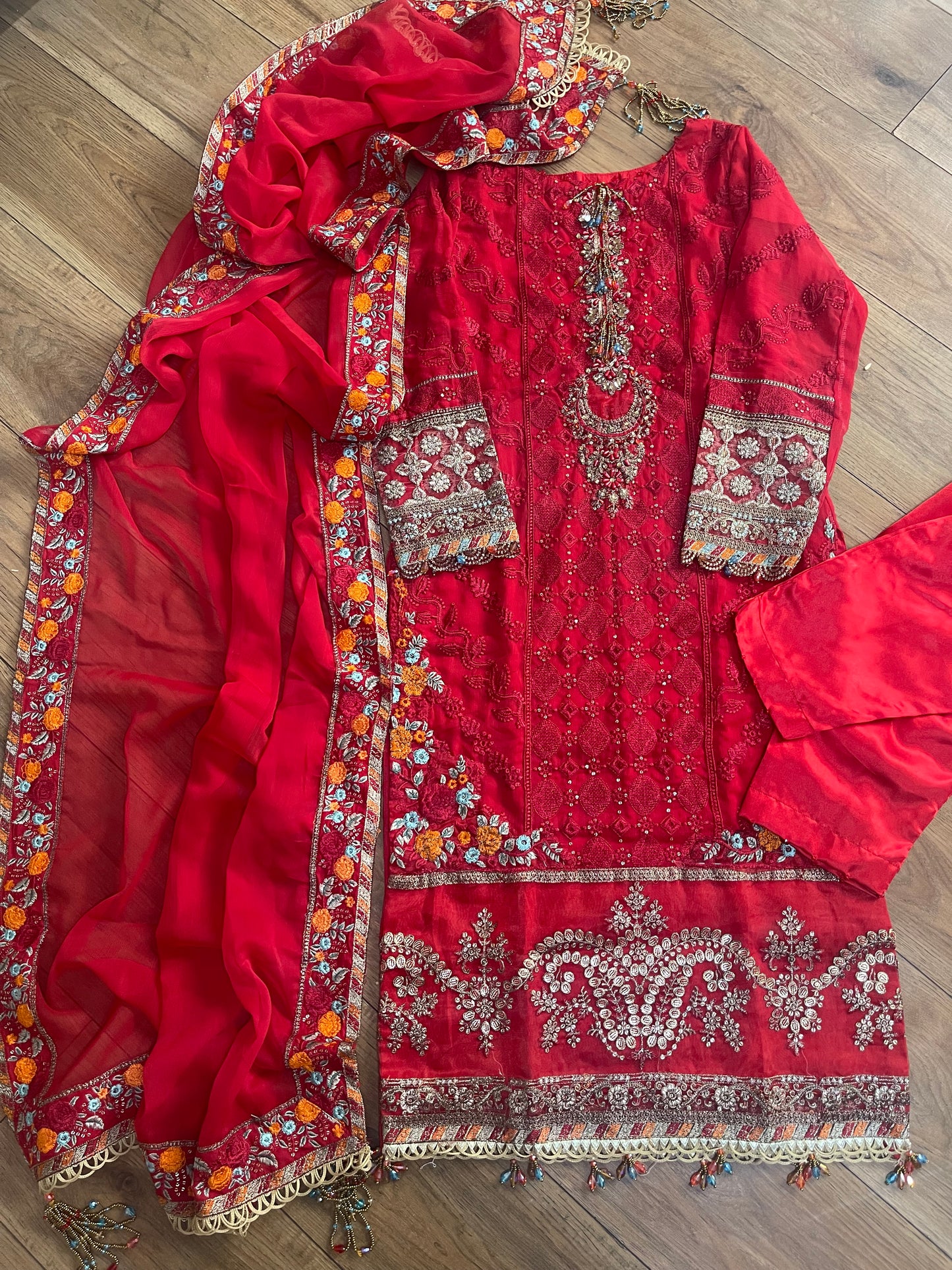 Maria B Inspired - Red _ Chiffon