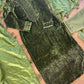 Olivia - Sheesha X Velvet Olive Green Plachi Daman with silk dupatta winter