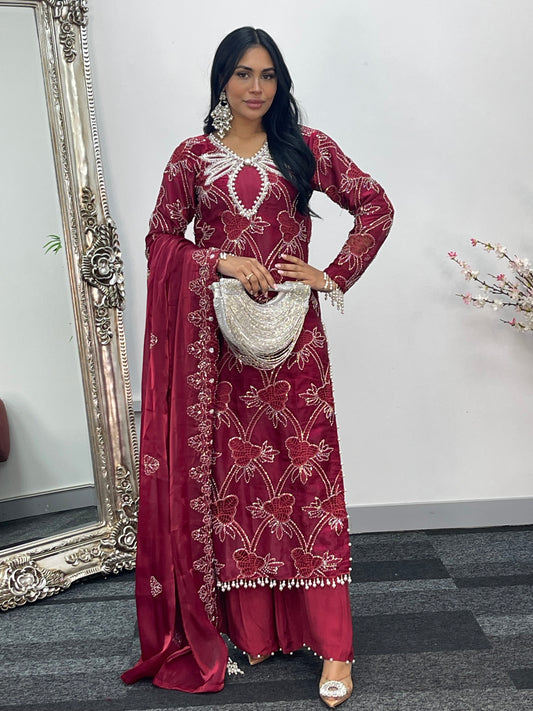 Kangan - CutDana - Maroonish Pink -Y