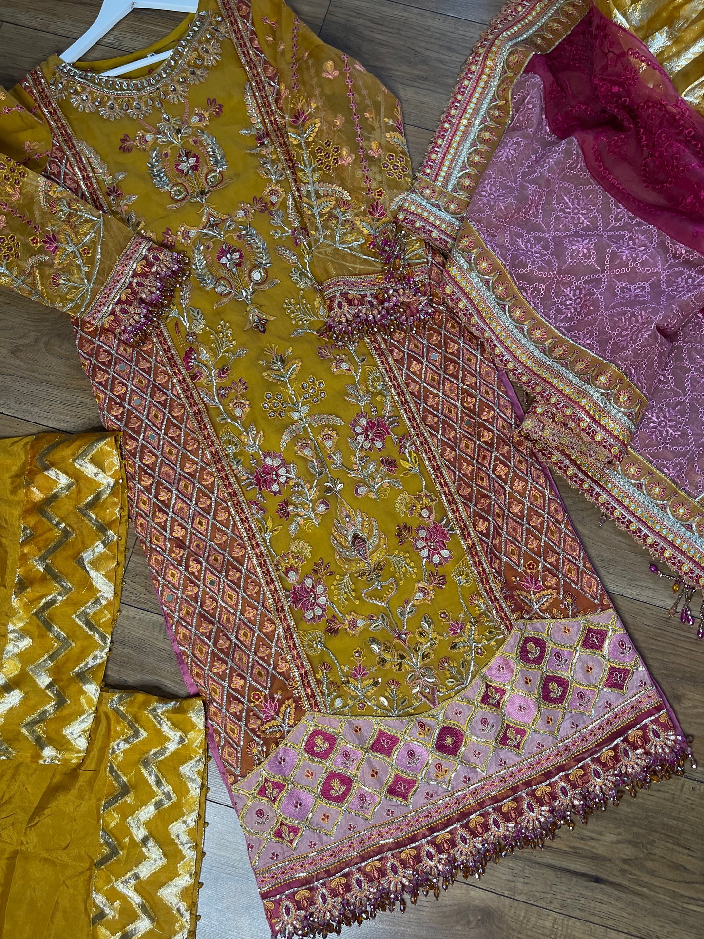 “Masakali” inspired by Gulaal - Mustard Wedding Suit - Yellow Party Wear
