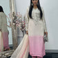 (Pre Order 3/4 Weeks)“Gulaabi” Luxury Outfit - Ombre Pink & Ivory