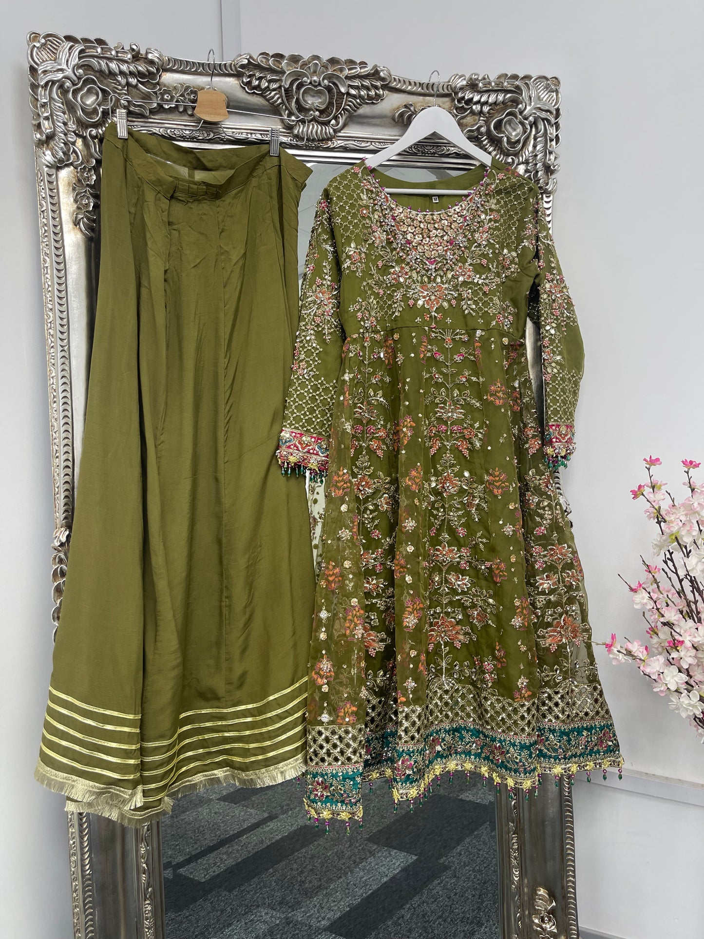 Mehndi - Maria B Inspired Maxi Lehnga -