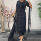 Black - Floor Length Sleeves - Chiffon Outfit - T