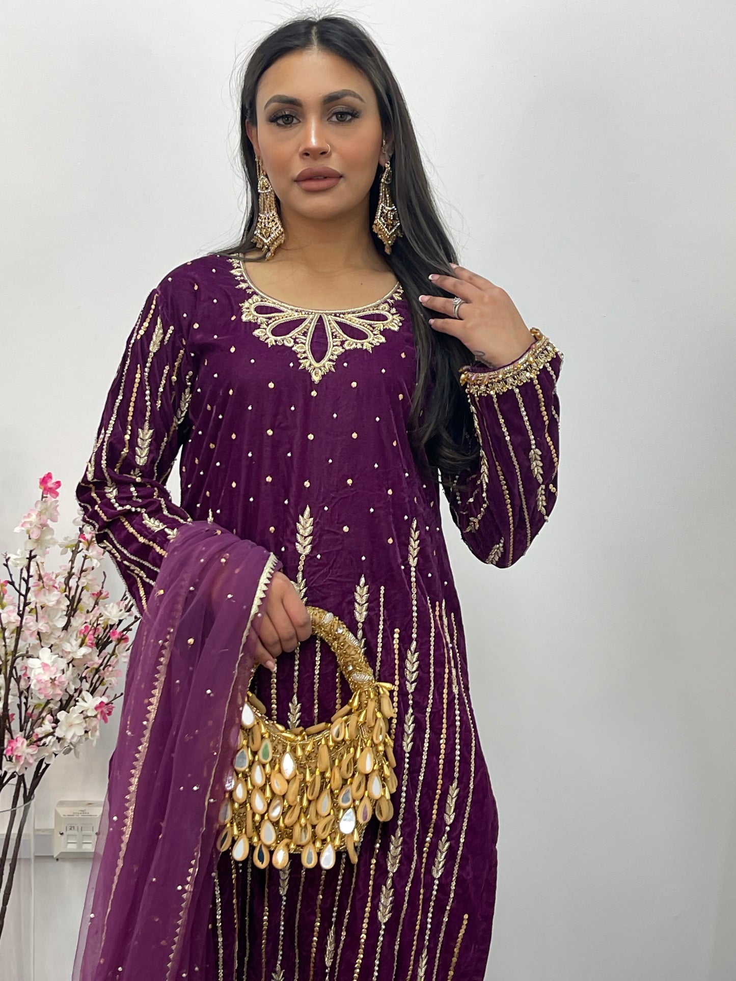 Fruity Plum - Velvet Pret - with crushed sharara - AA