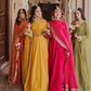 Chulbul - Mehndi Dress - Pink - Yellow- Green - Orange - Anarkali