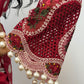 Maria B Lawn Mprints - Polka Dots - Red