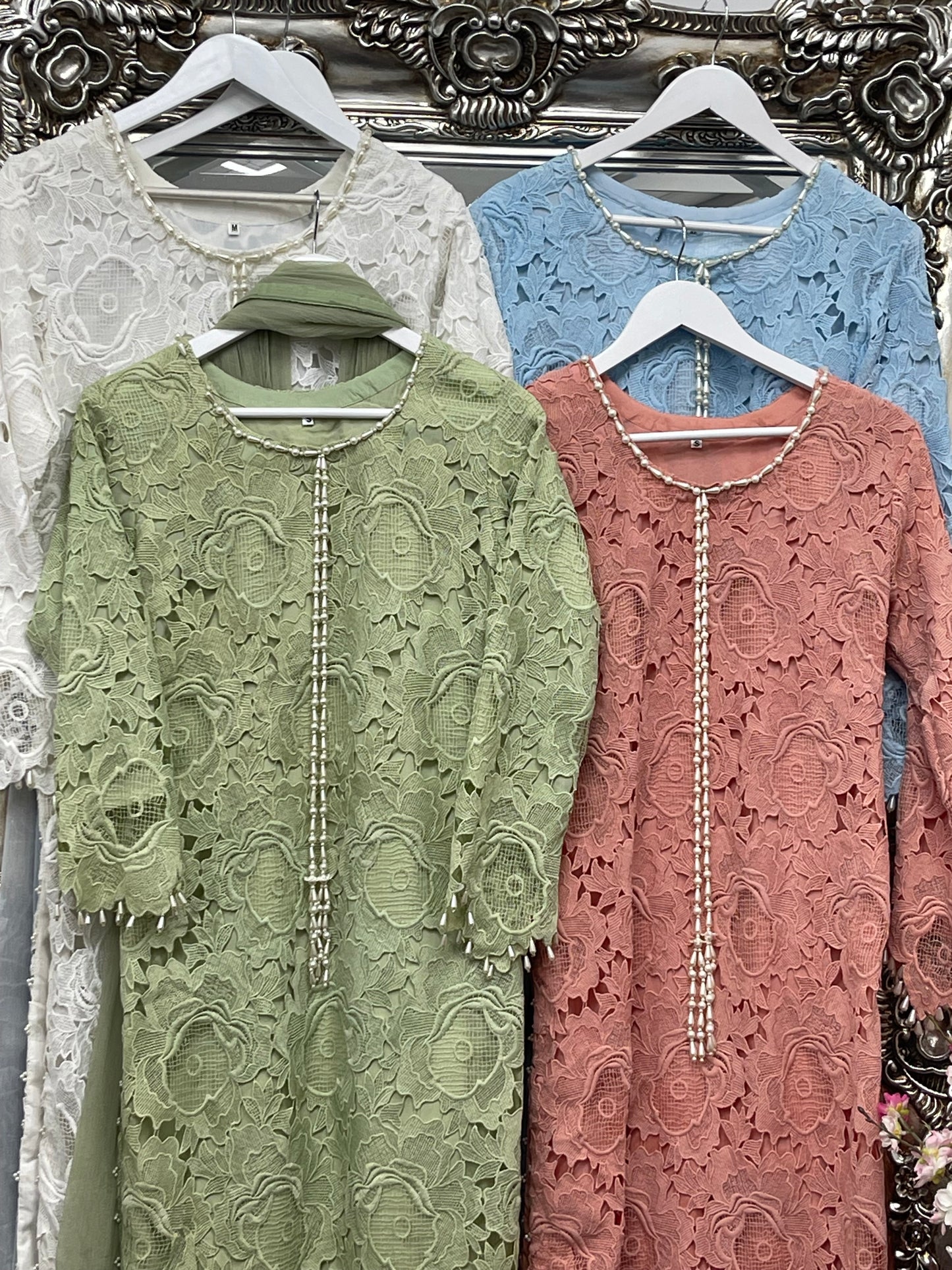 Lacy Crochet - diya - peach - dia