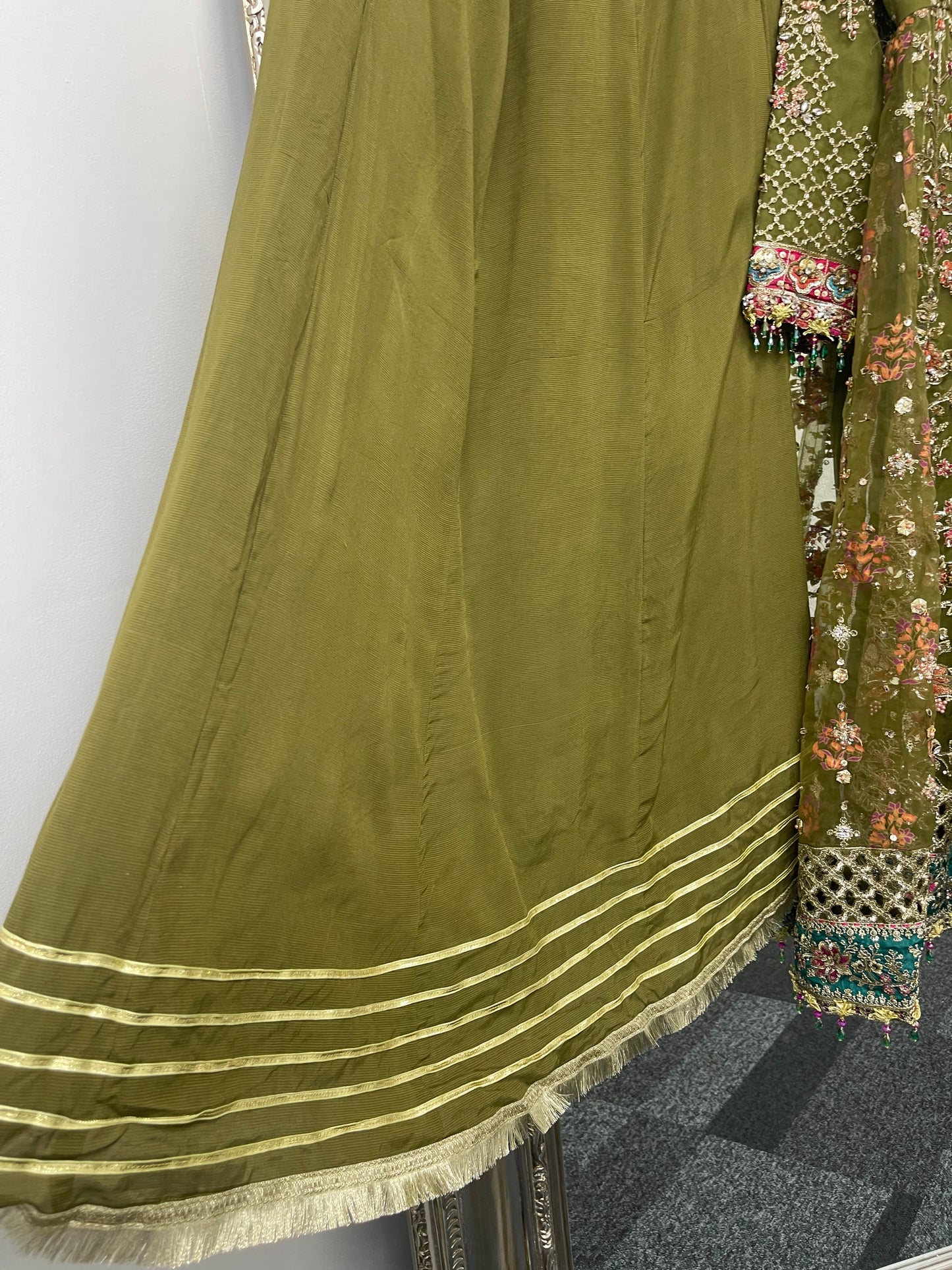 Mehndi - Maria B Inspired Maxi Lehnga -