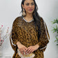 Coffee Brown Kaftaan - Diamond Kaftan - Velvet AA