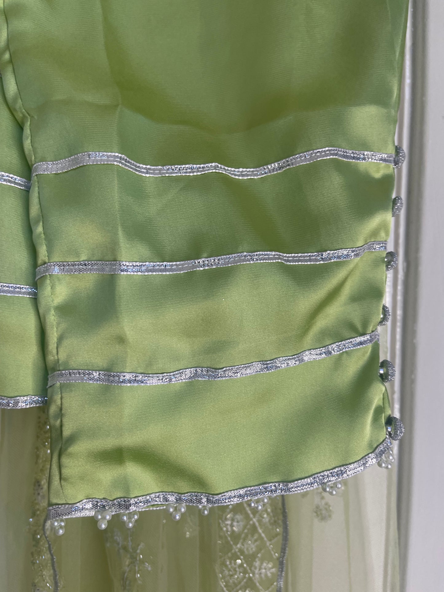 Ronaq- Korean Silk Cut Dana - Party Wear - Mint Green