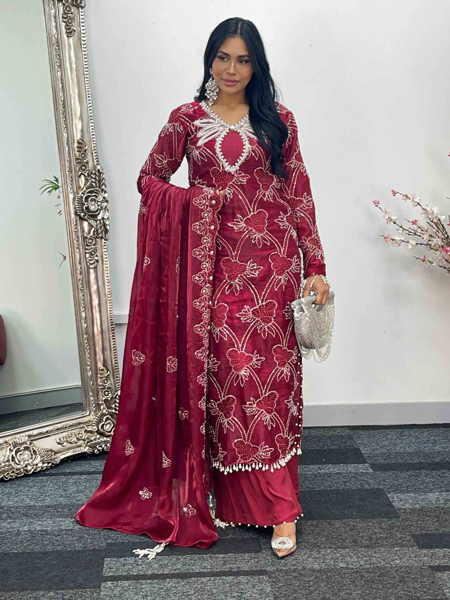 Kangan - CutDana - Maroonish Pink -Y