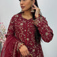 “Dulhan” Maria B Inspired - Maroon Garara - R
