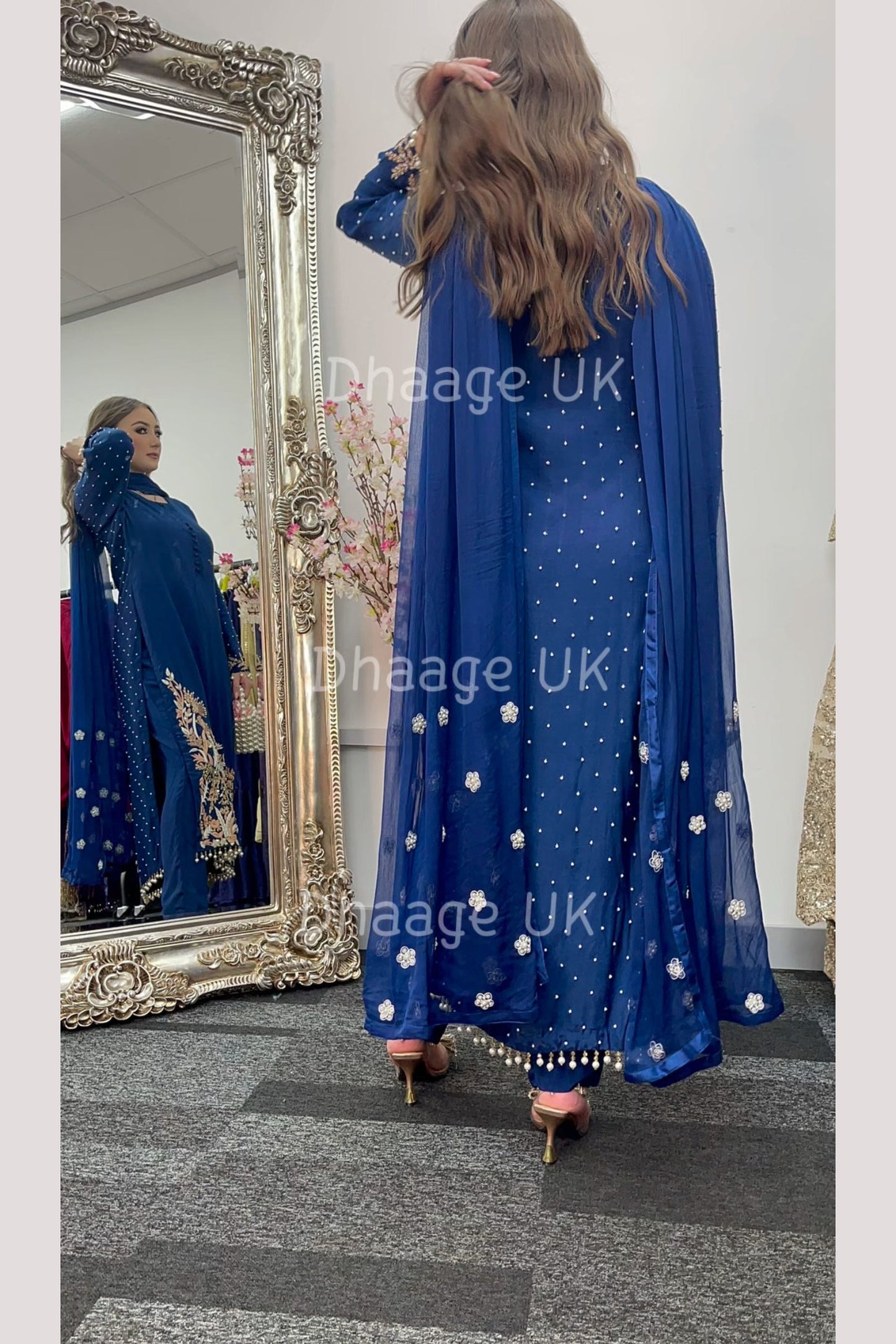 (Pre Order 4 Weeks) “Amber” Luxury Outfit - Blue -