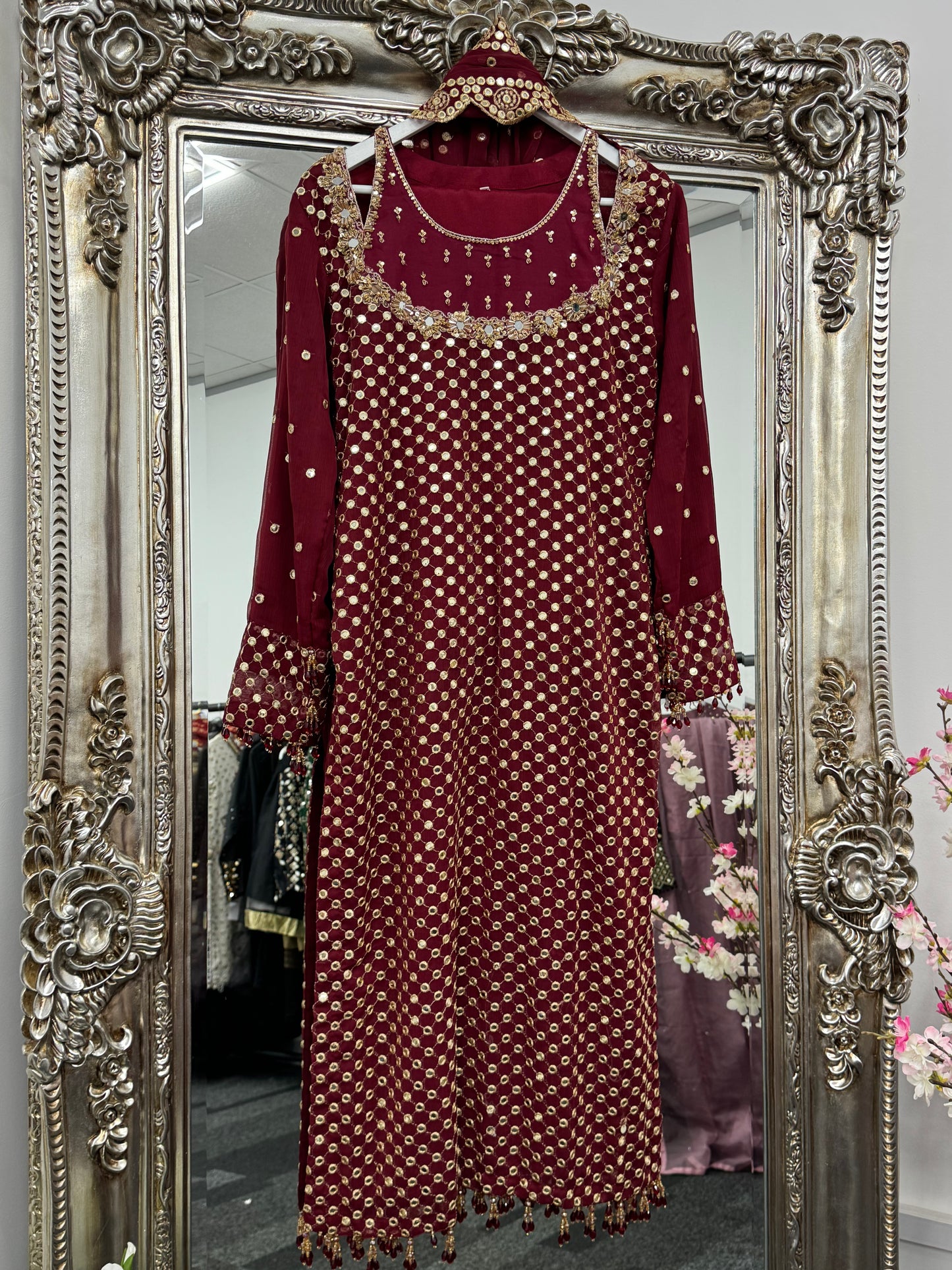 Rim Jhim -  Maroon - D