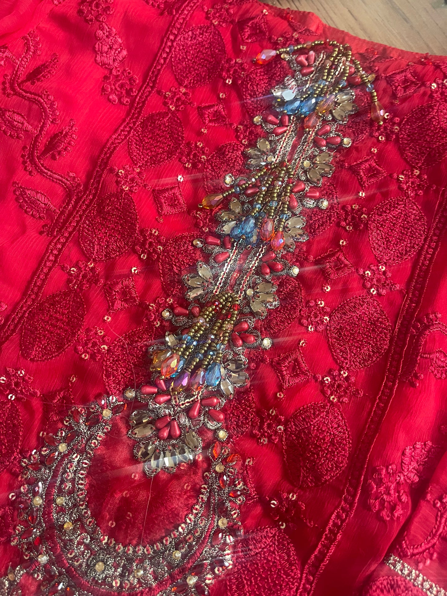 Maria B Inspired - Red _ Chiffon